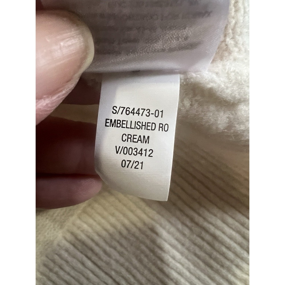 Old Navy Cream Long Puff Sleeve Cardigan Sweater Womens Medium NWT Coquette - Picture 6 of 8